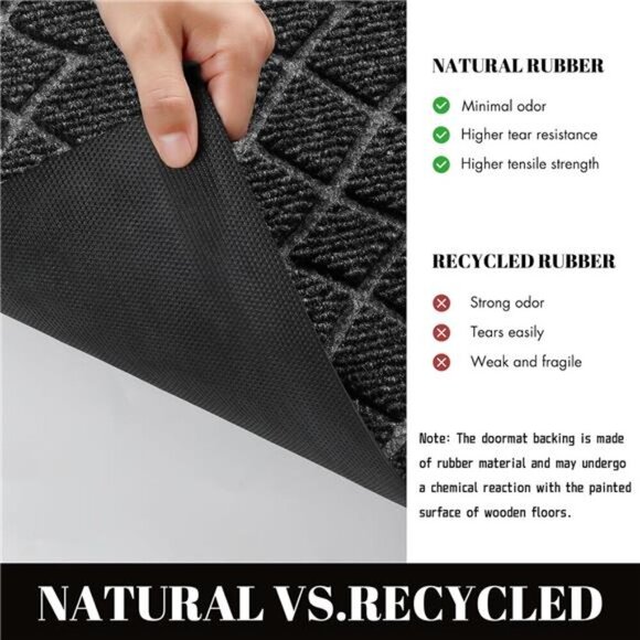 Front Door Mats, Heavy Duty Water Absorbent Mud Resistant Easy Clean Entry - Picture 4 of 6